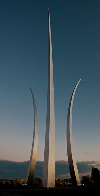 view of the monument at sunset